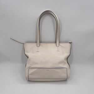 Fossil Madison Leather Tote Bag – Cream